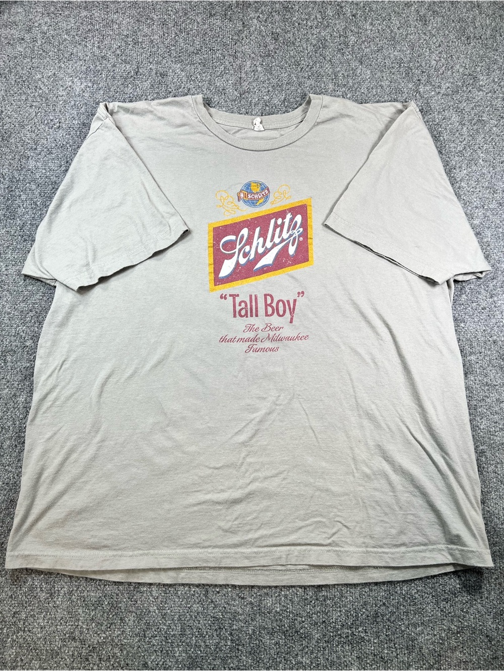Anvil Light Gray Schlitz "Tall Boy" Graphic Tee